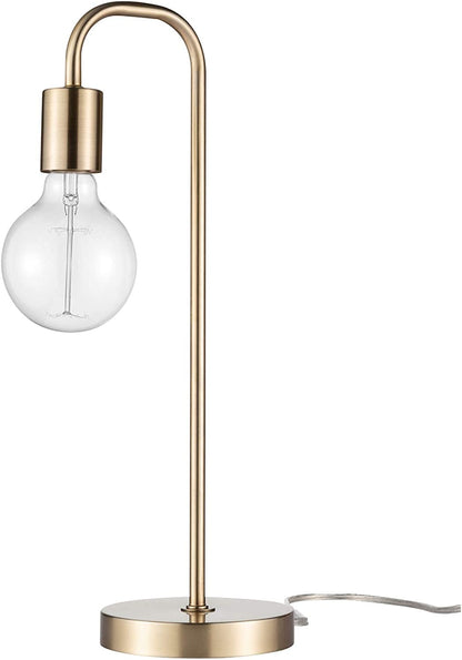 Electric 67433 Holden 18" Table Lamp, Matte Brass, Modern, Night Stand, Bedroom Décor, Living Room, Bedside Light